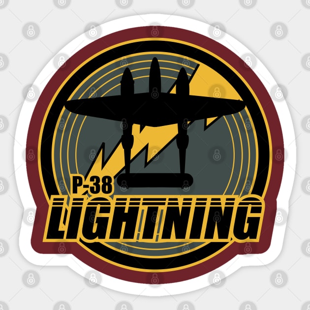 P-38 Lightning Sticker by TCP